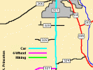 Map of mines in central Colorado